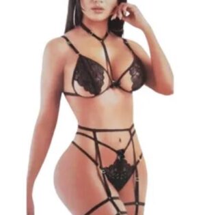 Conjunto Arnes Ajustable Encaje Delicado Sexy