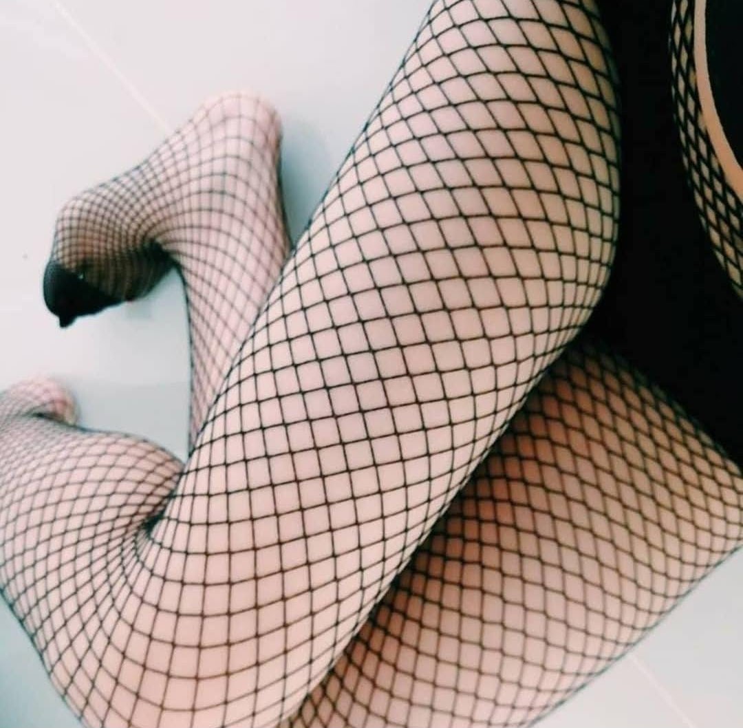 Medias de malla para mujer negras