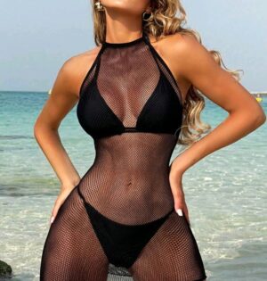 Vestido de Playa Transparente Ajustado