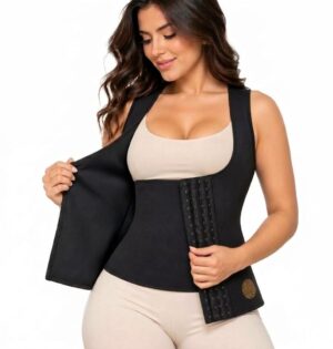 Faja térmica doble capa 4 broches de neopreno Negro-Negro Rainbow Shaper